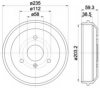 MINTEX MBD241 Brake Drum